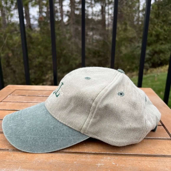 VTG Embroidered Hat Alabama Cap Adjustable Two Tone Cobra Khaki Green Old Money - Picture 3 of 8